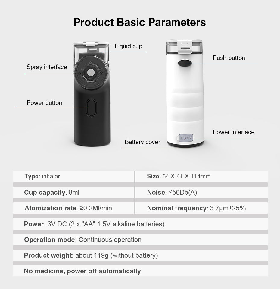 Mini Tragbarer Inhalator - Vernebler für Kinder