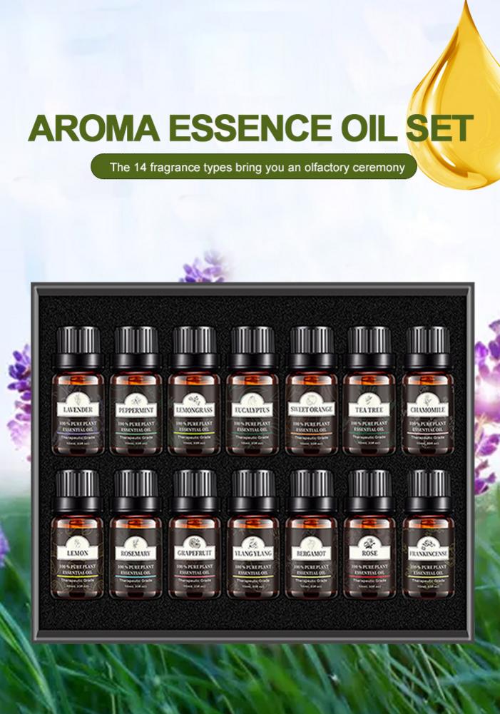 Ätherisches Öl-Set 10 ml Ätherische Pflanzenextrakte für Aromatherapie